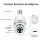 1080P WiFi 360° Panoramic Night Vision Bulb Camera