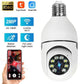 1080P WiFi 360° Panoramic Night Vision Bulb Camera