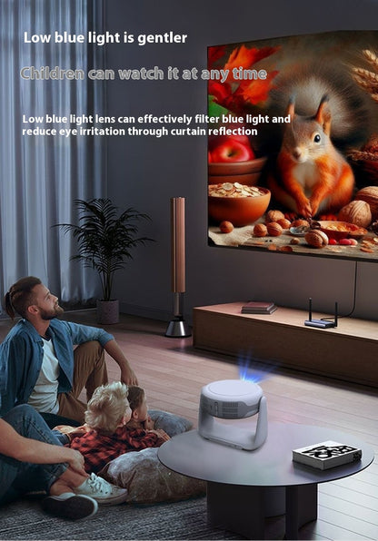 5G Intelligent Voice Projector – 4K HD, Ultra-Wide 168° Projection, Portable & Smart