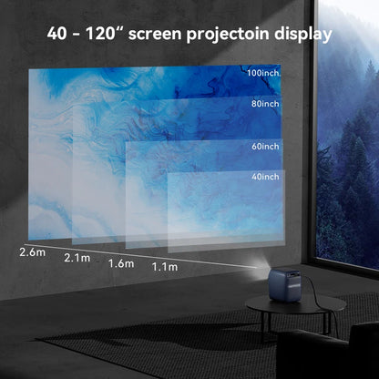 Wanbo New T2 Max 1080p Full HD Projector | Auto Focus | 450 ANSI | Dual-Band WiFi 6 | Portable Home Theater