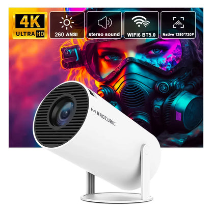 Magcubic HY300 Pro 4K Decoding 720P HD Projector – 260 ANSI, Android 11, Dual WiFi 6, Bluetooth 5.0