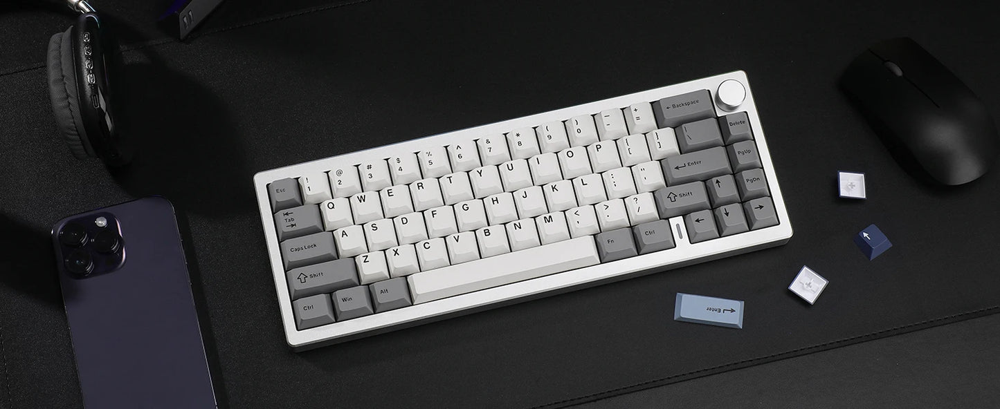 YUNZII AL68 Wireless Mechanical Keyboard | QMK/VIA, Hot-Swap, Gasket, Aluminum Build