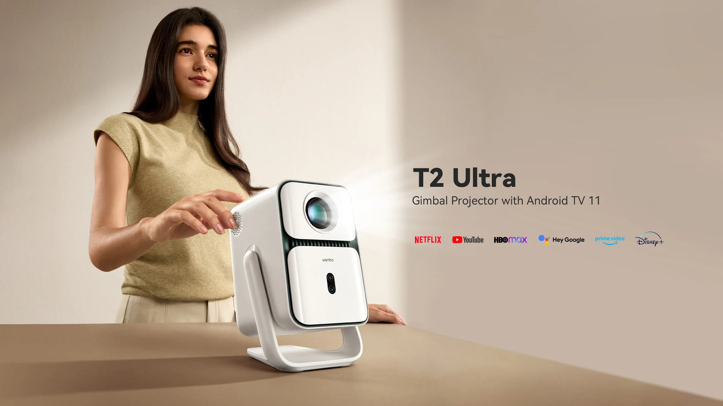 Wanbo T2 Ultra 1080p Smart Projector | Android TV 11 | 500 ANSI Lumens