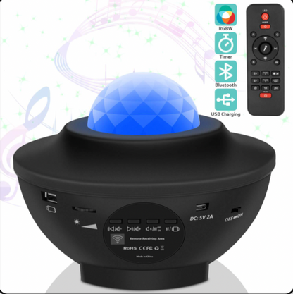 USB LED Night Light & Music Player | Remote & App Control | Starry Sky Projector