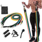 In 1 Natural Rubber Power Resist11ance Bands Exercise Belt For Home Office Outdoor Gym Equipment